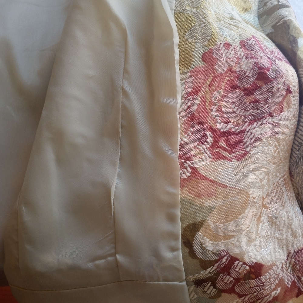Lane Bryant Cabbage Rose Pink  Tapestry Jaquard Floral  Cottagecore Blazer 20 - Picture 8 of 8